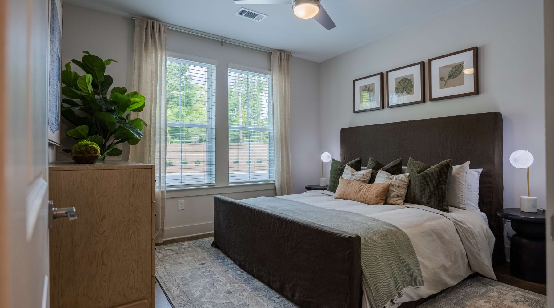 Spacious bedroom layout at Madison Mallard Creek apartment home in Charlotte