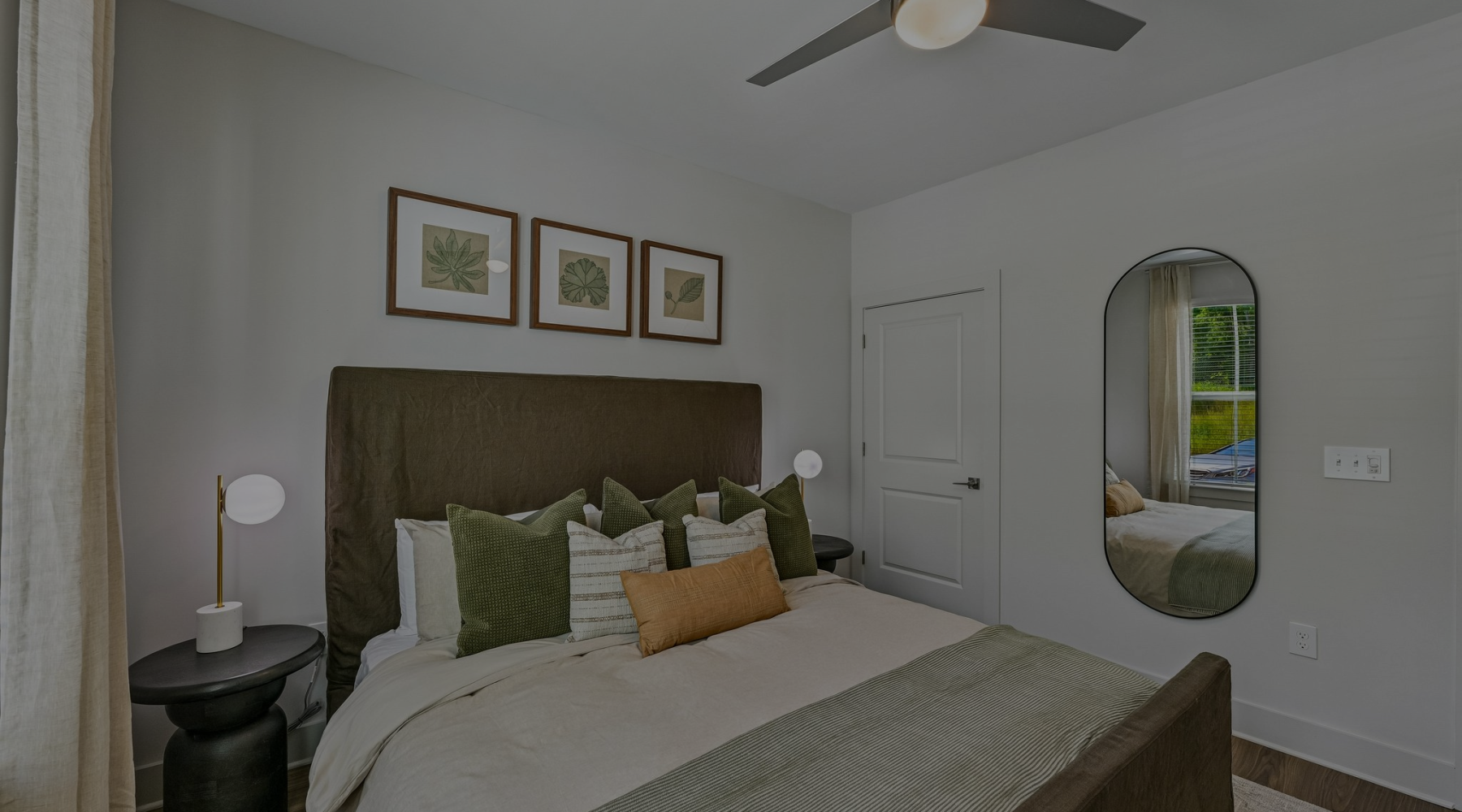 Spacious bedroom layout at Madison Mallard Creek apartment home in Charlotte